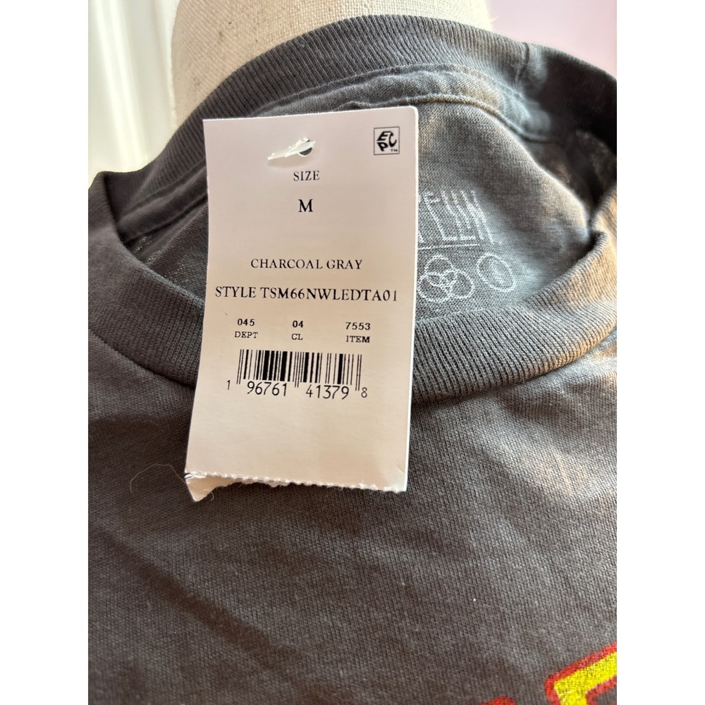 Led Zeppelin US Tour 1975 Graphic Tee Charcoal Gray Shirt TSM66NWLEDTA01 Mens M - Picture 2 of 5